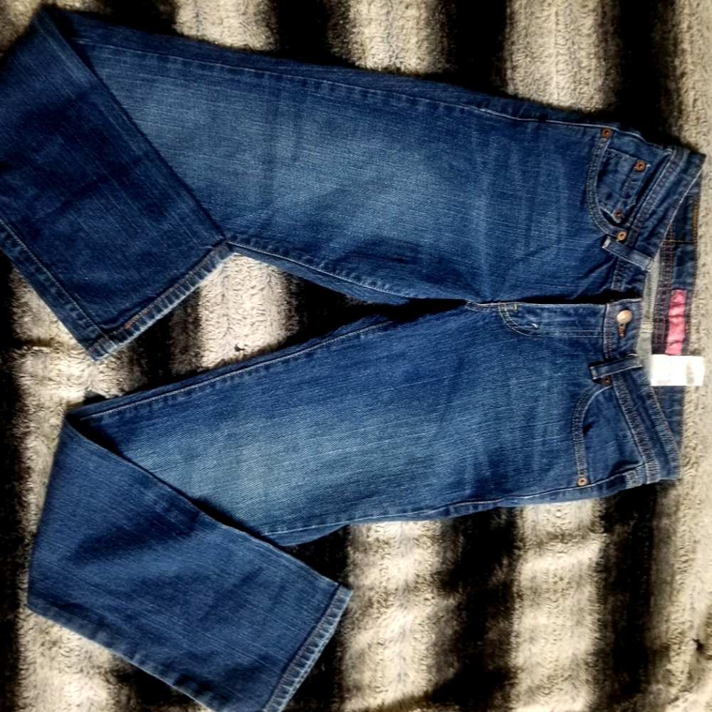 LEVI'S BOOTCUT PINK LABEL DARKWASH JEANS! Size 5!